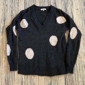 Madewell Dotted Bartlett V-Neck Pullover Sweater | Small